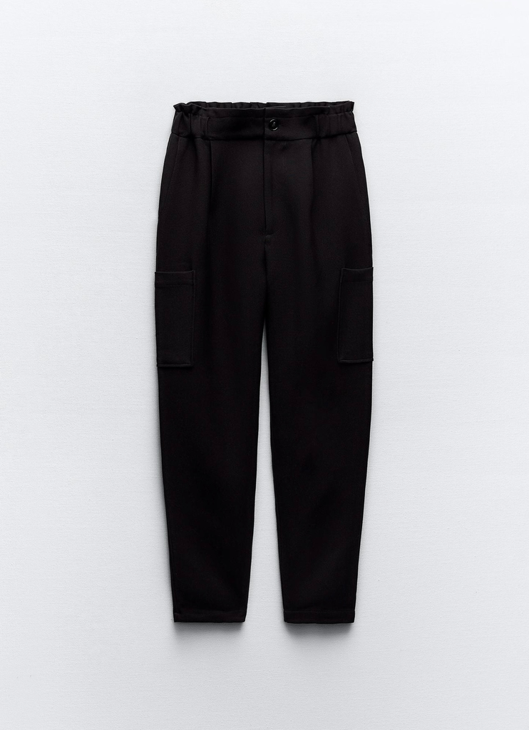 Pantalon baggy cargo (Negro)