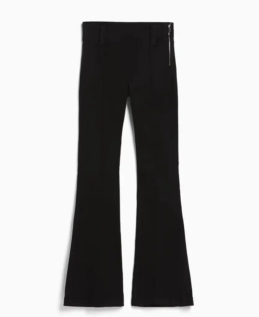 Pantalon sarga flare (Negro, 34)