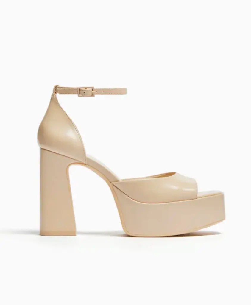 Sandalia tacon plataforma (Fucsia, 38)