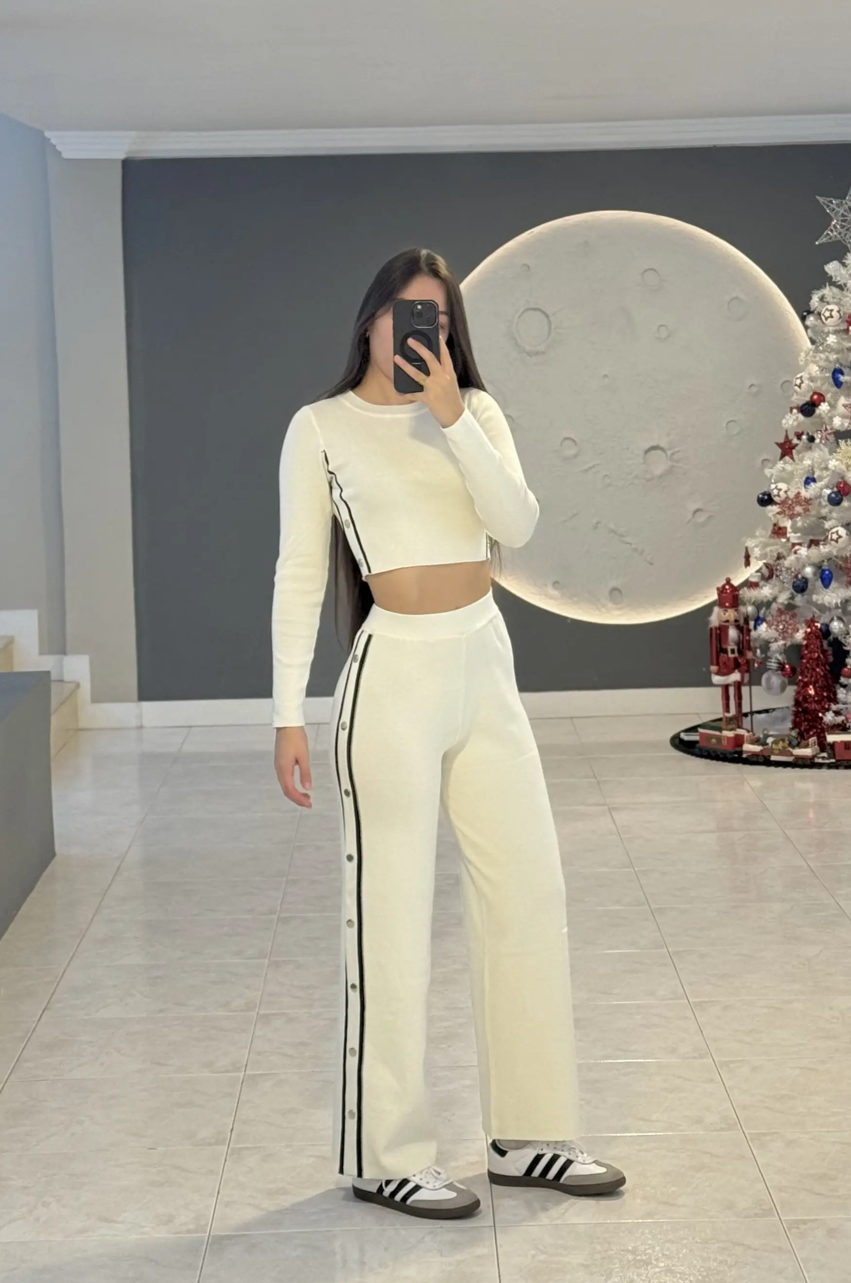 Set con Chapas en Plata (Negro)