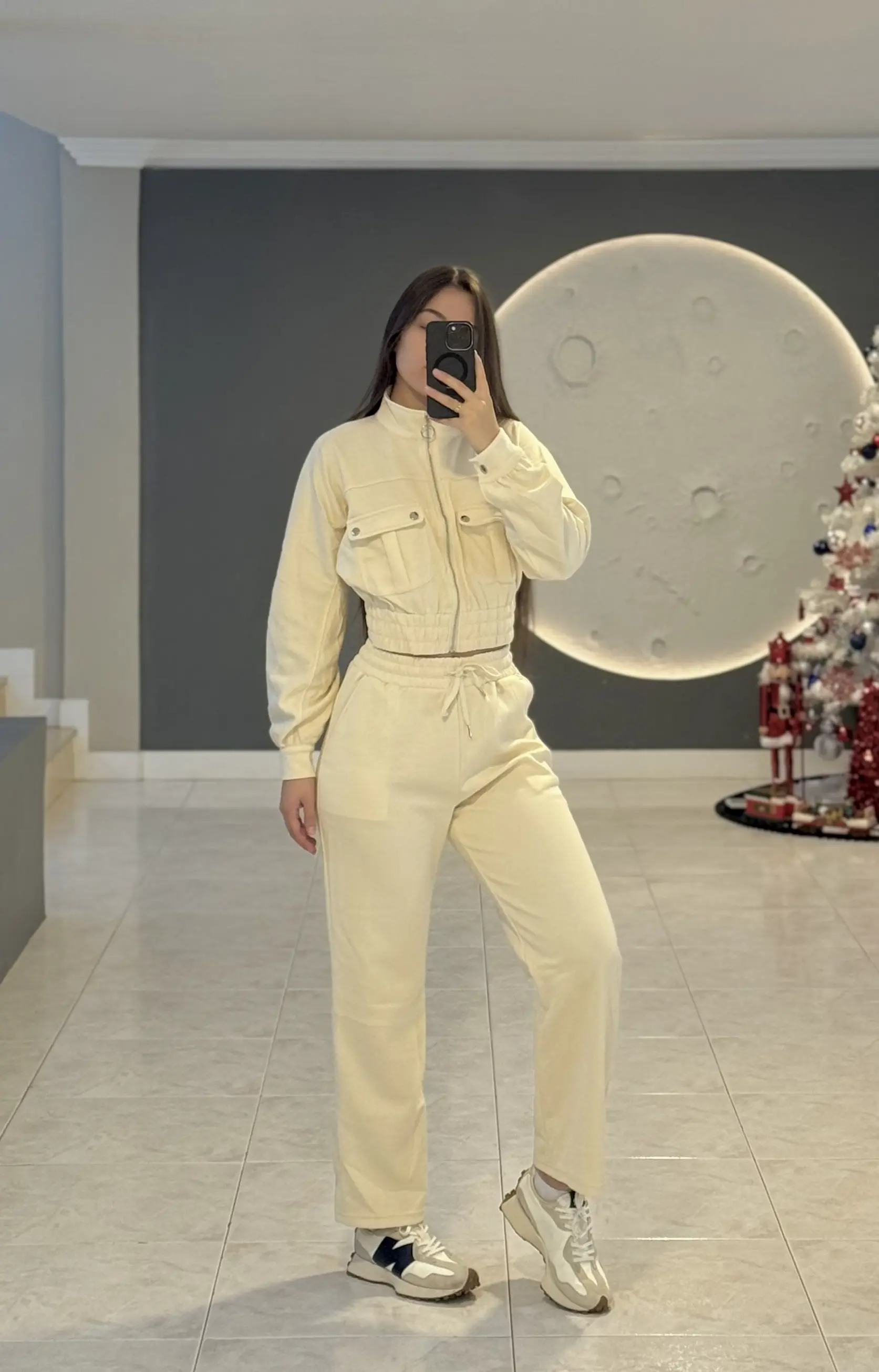 Set con Cierre y Chapas en Bolsillos (Negro, S/M)