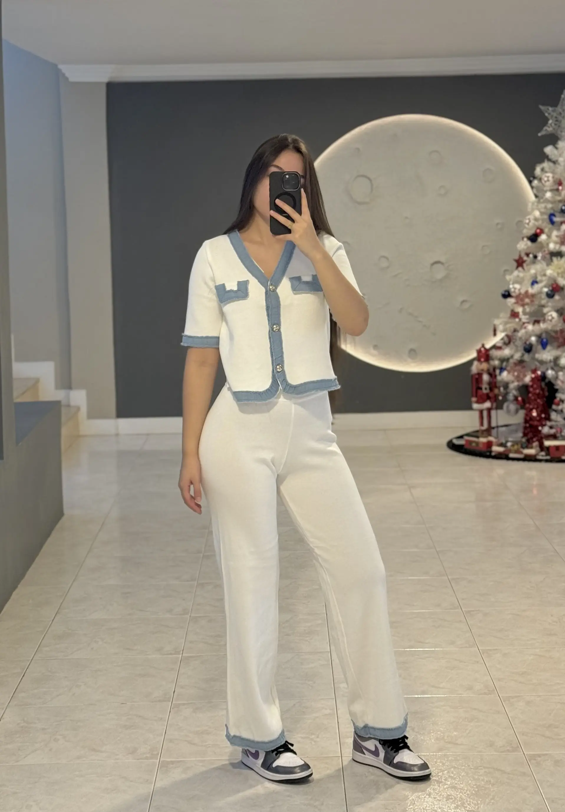 Set con Simulación de Bolsillo (Negro)