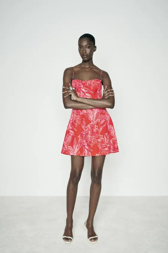 Vestido Mini Estampado Floral